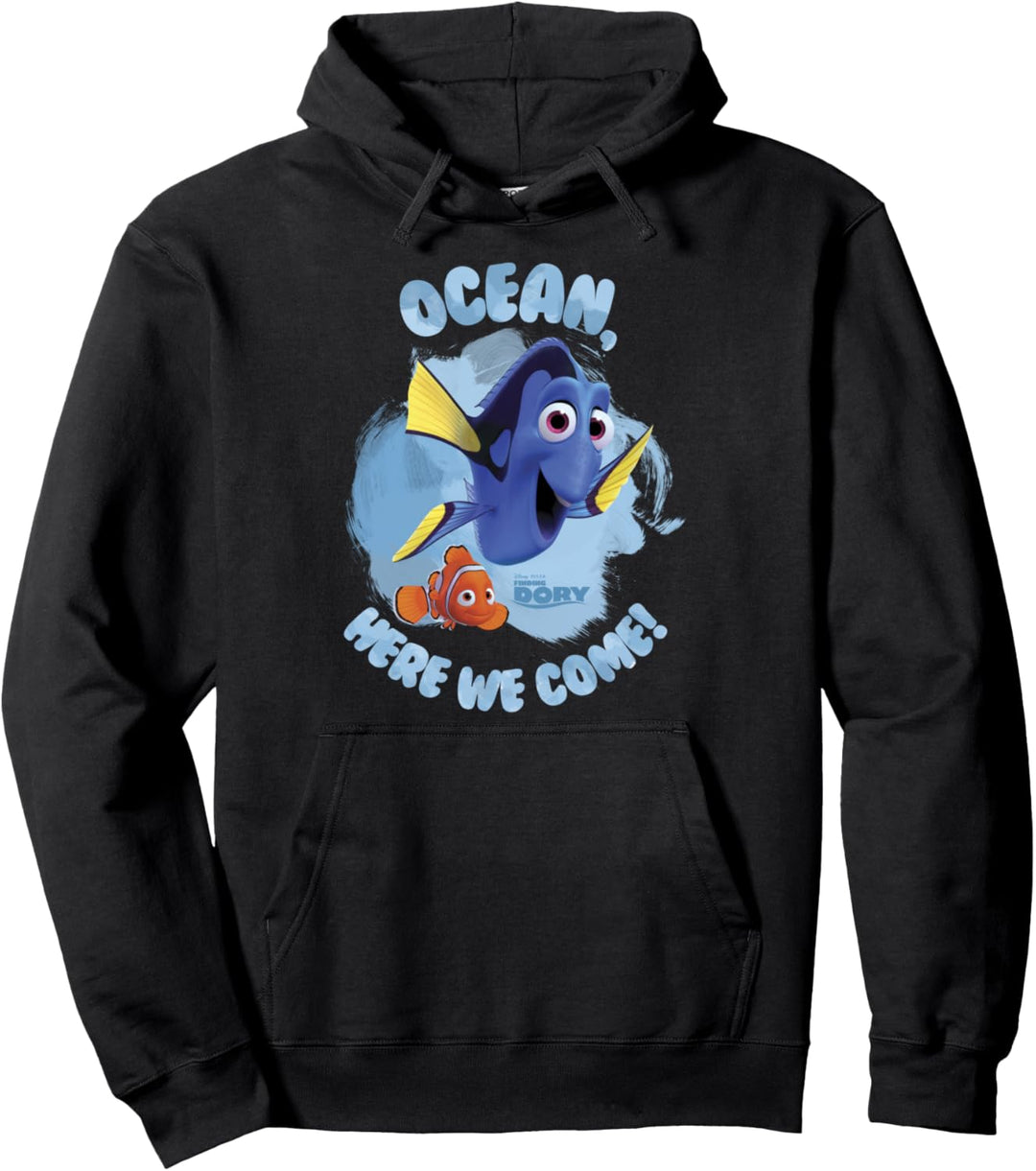 Disney Pixar Finding Dory Here We Come Text Pullover Hoodie