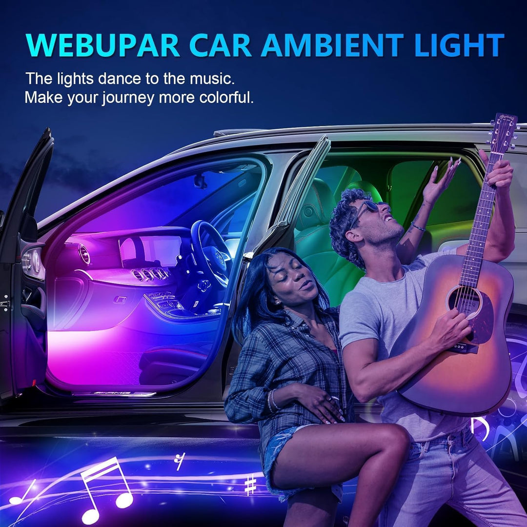 Sunshine smile Auto LED Innenbeleuchtung,6M/ 18 in 1 RGB Auto Innenraumbeleuchtung,App+Fernbedienung