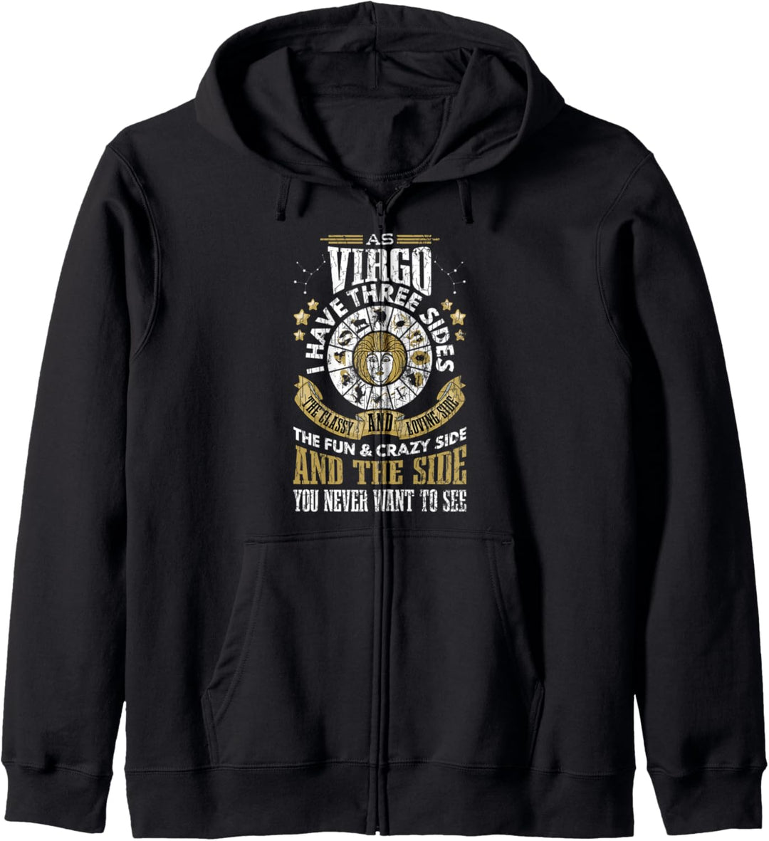 Sternzeichen Funny Virgo Has 3 Sides Grafik Kapuzenjacke
