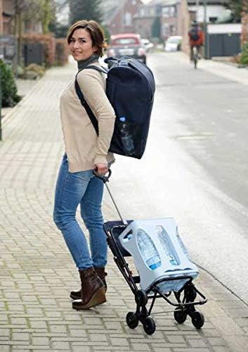 Maximex WENKO Einkaufstrolley mit Sitz - Dreirad-System fürs Treppensteigen Fassungsvermögen: 35 l,