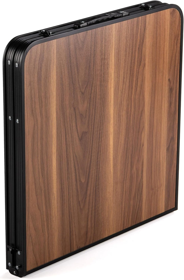 Outtec Campingtisch Faltbar mit 4 stühlen, Höhe Tragbarer Klapptisch Camping 120 x 60 cm Tragegriff,