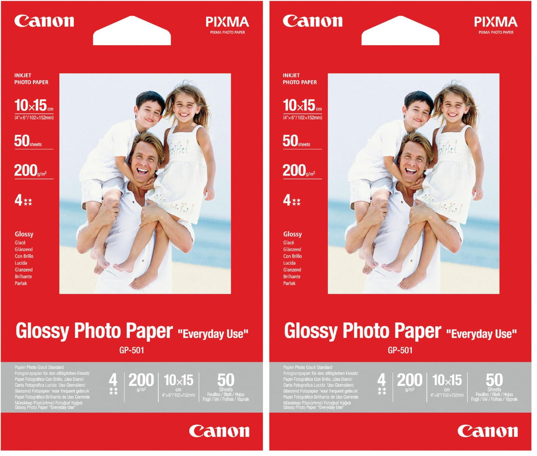 Canon 0775B081 Fotopapier (Packung mit 2) Weiss A5 (Packung mit 2), Weiss A5 (Packung mit 2)