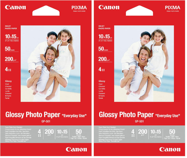 Canon 0775B081 Fotopapier (Packung mit 2) Weiss A5 (Packung mit 2), Weiss A5 (Packung mit 2)