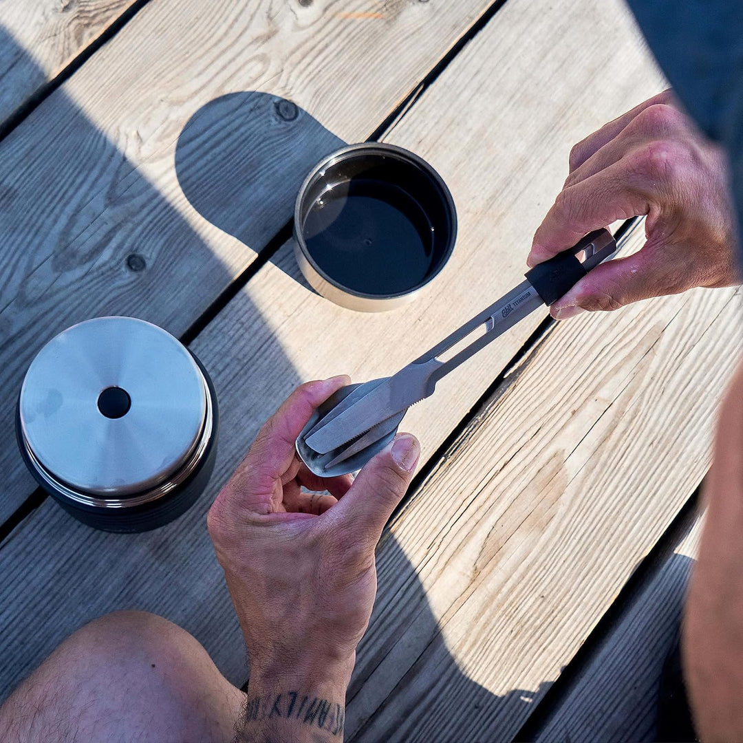 Esbit Titanbesteck, 3-teilig, ultraleicht Silber, Silber