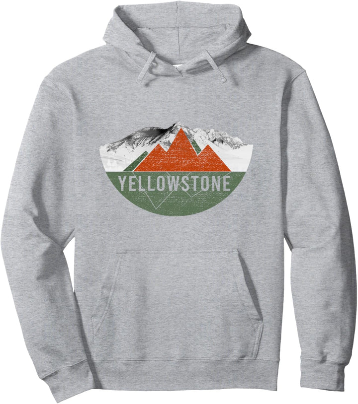 Weinlese-USA-Bergwandern - Yellowstone-Nationalpark Pullover Hoodie