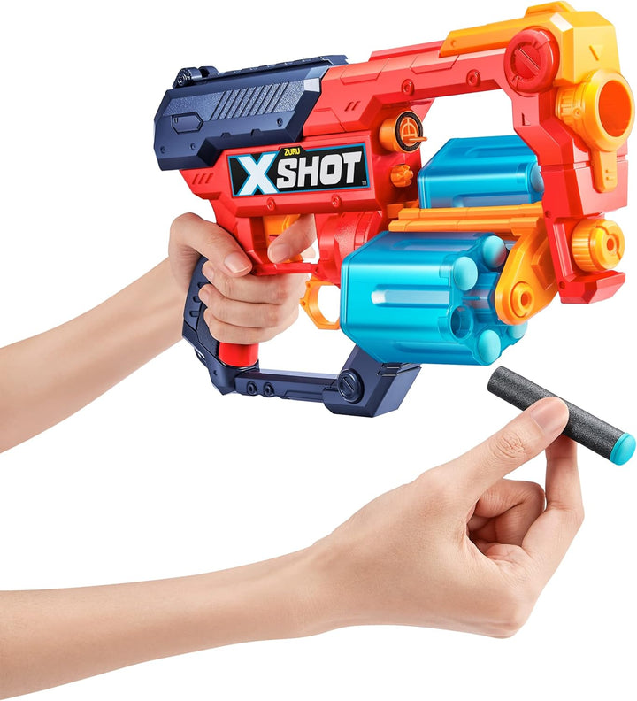XSHOT Excel Xcess Foam Dart Blaster (2er Pack TK-12, 48 Darts), 36481-2022, Rot