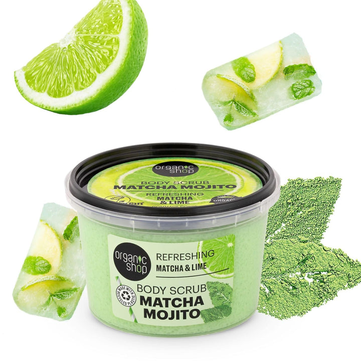 Organic Shop Refreshing Mojito Body Scrub Matcha & Lime (250ml) Matcha & Limette 250 g (1er Pack), M