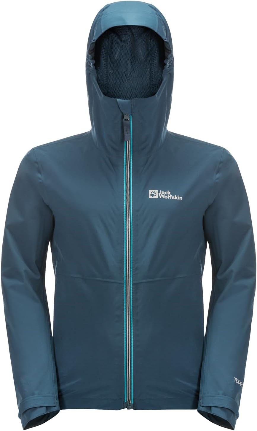 Jack Wolfskin Unisex Jwp Shell K Regenjacke 104 dark sea, 104 dark sea