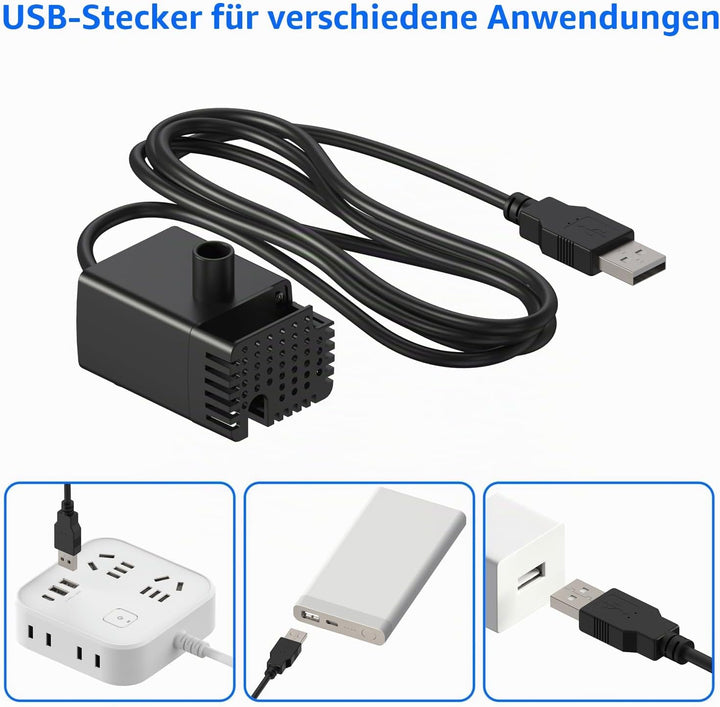 Stouchi WDQ1 Ersatzpumpe für Trinkbrunnen 2.5L für Katze und Hunde, Langlebige Wasserpumpe für Katze