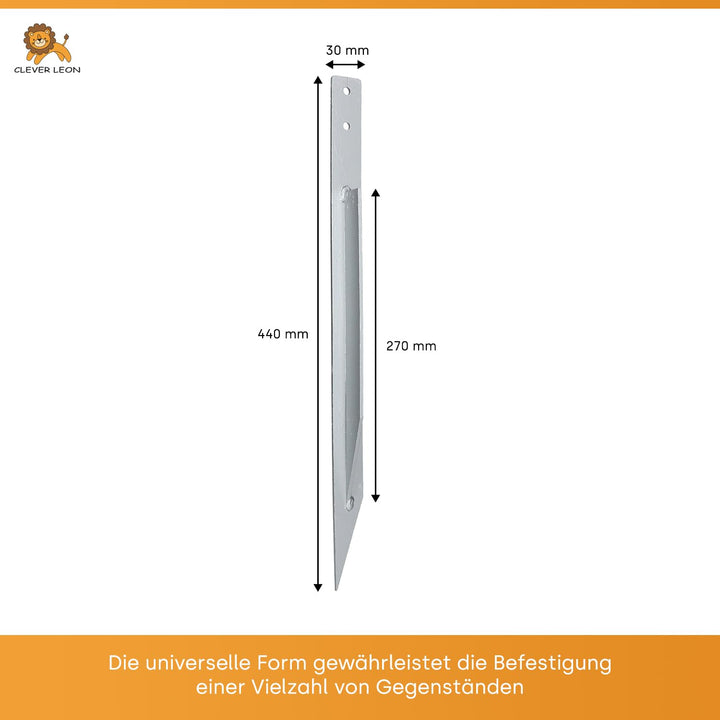Clever Leon 4-Pack Erdanker für Schaukel | Anker Outdoor Schaukel | Bodenanker für Rosenbogen Spielh