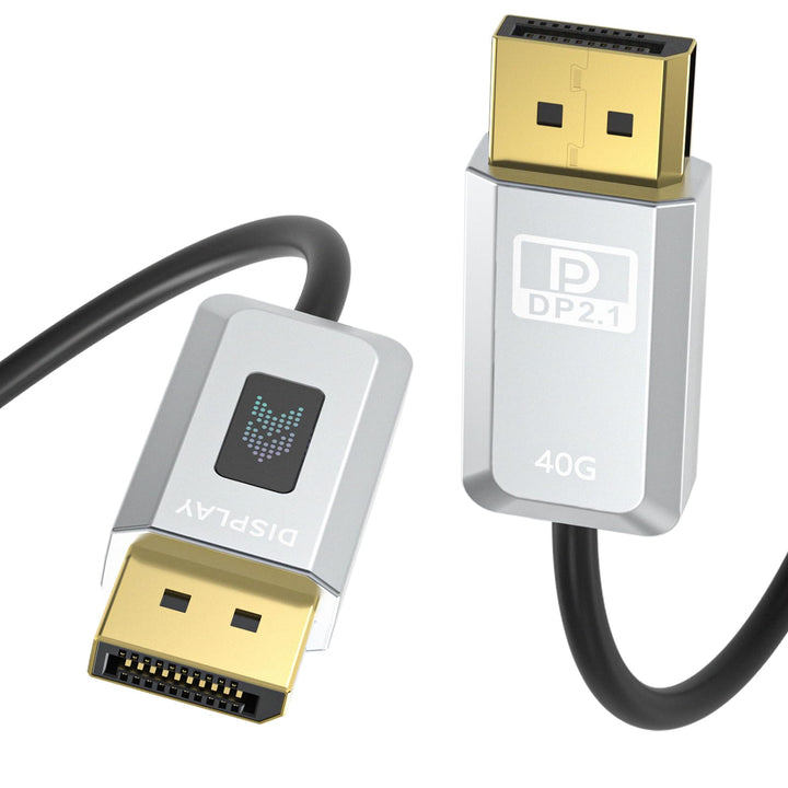16K Glasfaser DisplayPort 2.1 Kabel 25M, DP 2.1 Kabel [16K@30Hz, 8K@60Hz, 4K@240Hz] 40Gbps Display P