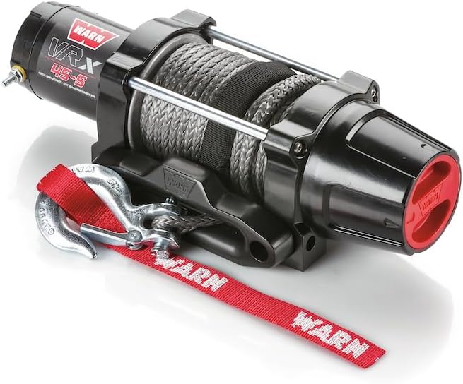 Warn 101040 VRX 45-S Powersports Seilwinde mit Lenkerschalter und synthetischem Seil: 0,6 cm Durchme