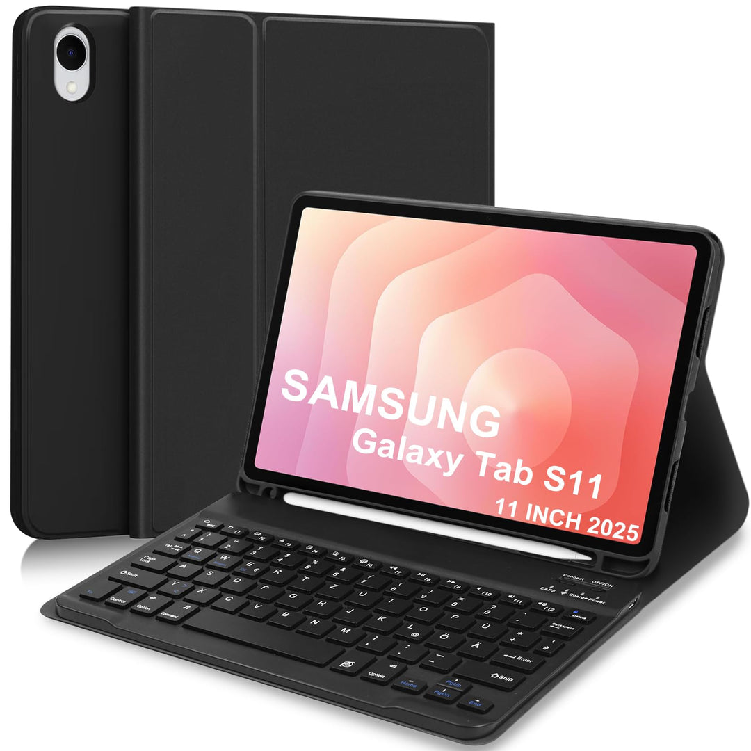 Tastatur Hülle für Samsung Galaxy Tab S11 2025 11 Zoll (SM-X730/X736B), Magnetisch Abnehmbare Blueto