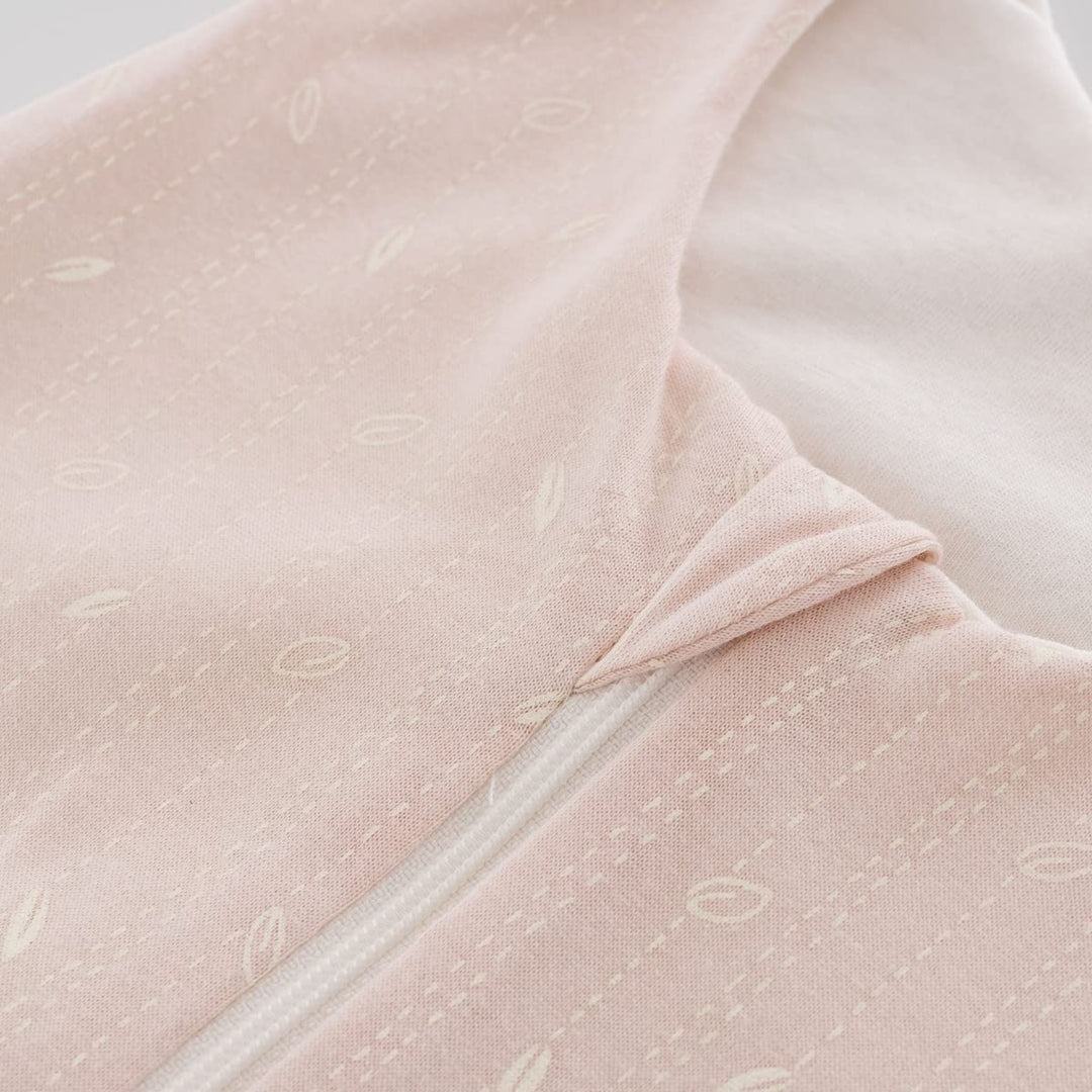 GOTS Schlafsack LIEBMICH, Design Blätter beige, Grösse 70 - kontrollierte und zertifizierte Herstell