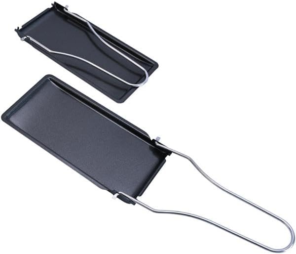 Praktisches 6er-Set Grillpfännchen für Raclette &amp; BBQ, mit klappbarem Griff &amp; Holzspatel, antihaftbe