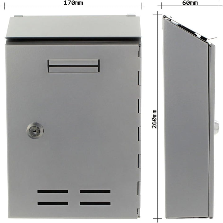 Rottner Stahl-Briefkasten Standard I, silber, T03662
