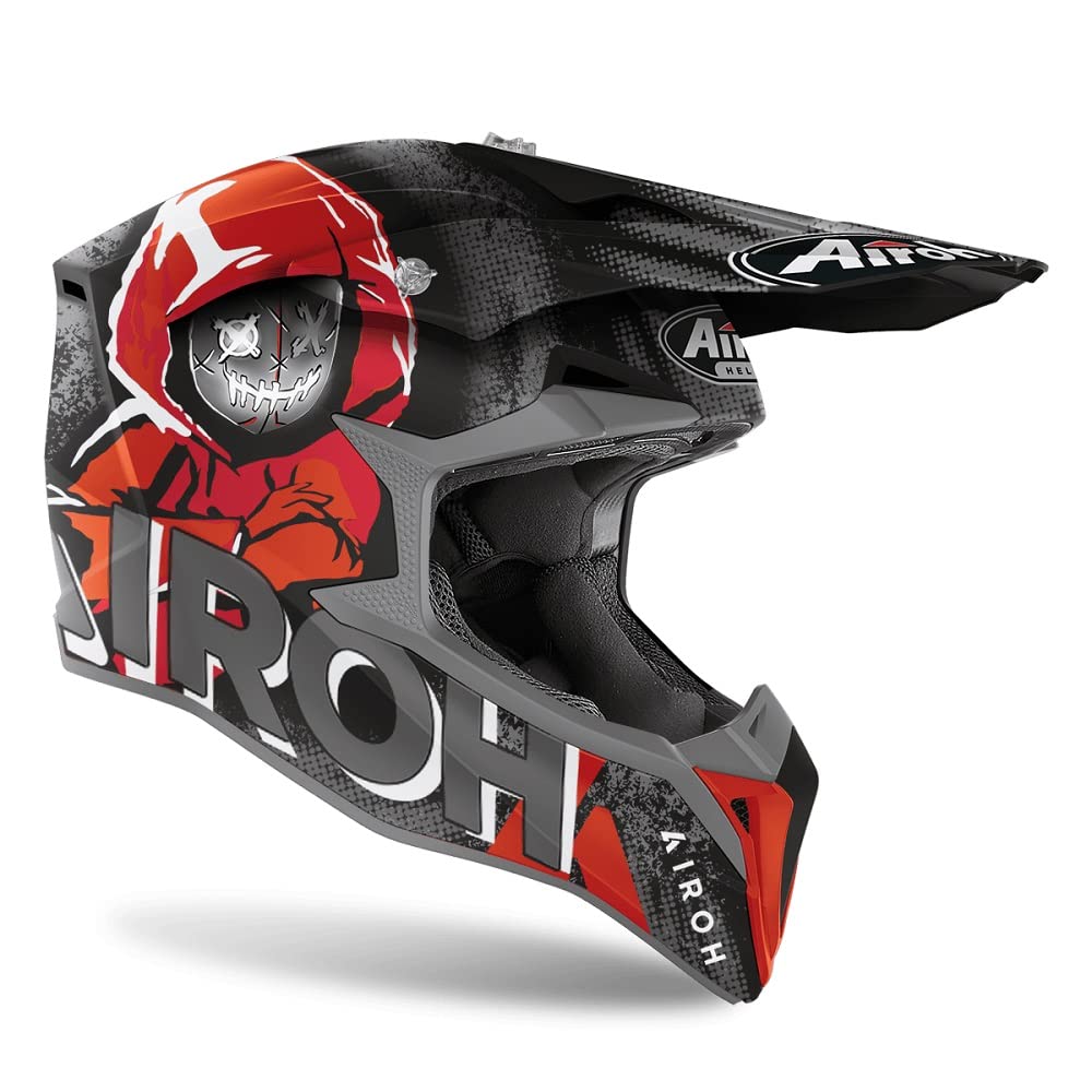 Airoh Helmet Wraap Alien Red Matt XL Rot, XL Rot