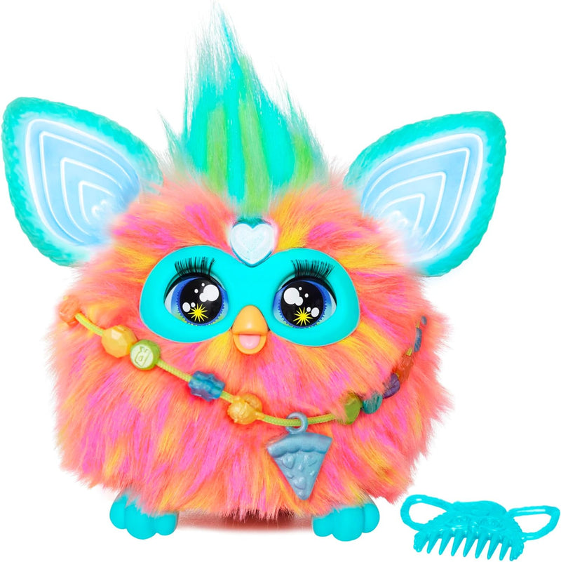 Furby Corallo Interaktives Spielzeug mit Sprachsteuerung für Mädchen und Jungen ab 6 Jahren, 15 modi