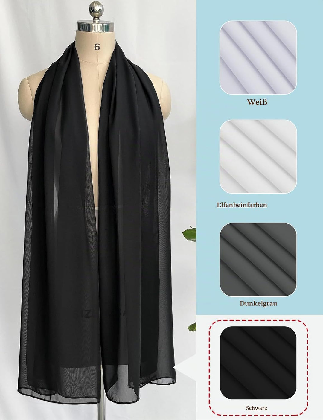 BEAUTELICATE Chiffon Schal Stola Damen Festlich Elegante Tücher Schultertuch Stola für Abendkleider