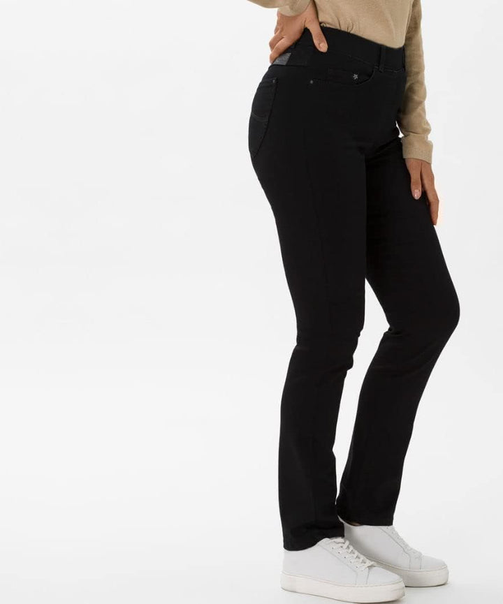 Raphaela by Brax Damen Jeans Style Lavina Rundum Schlupf Denim Super Slim 38 Schwarz, 38 Schwarz