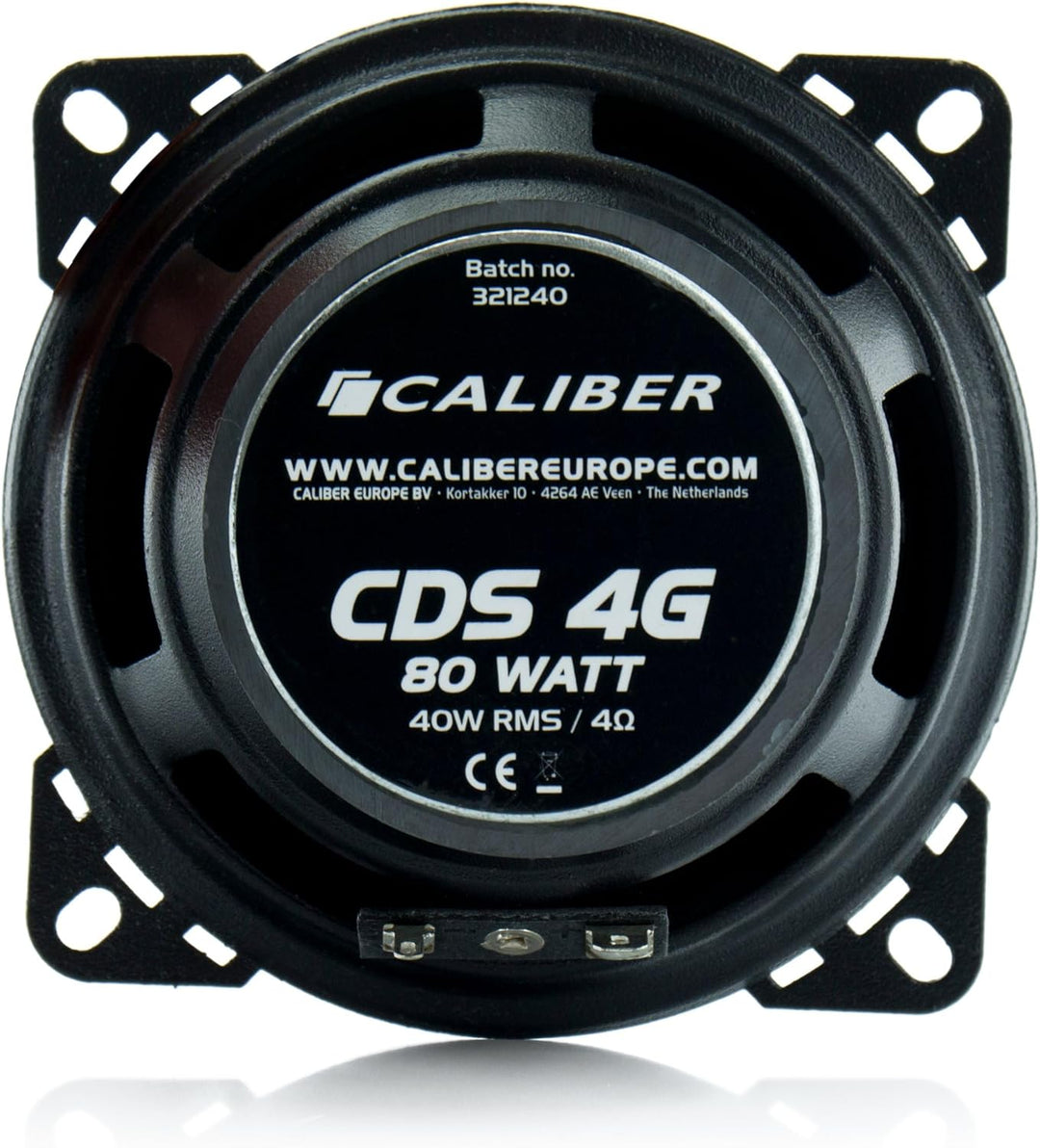 Caliber Auto Lautsprecher Set 80W - 2er Set Lautsprecher Auto - Koaxial Lautsprecher - Schwarz - 10