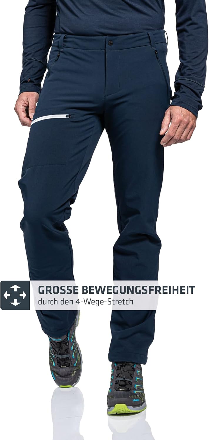 Schöffel Herren Pants Folkstone Warm M, warme Wanderhose mit 4 Wege-Stretch, wasserabweisende Thermo