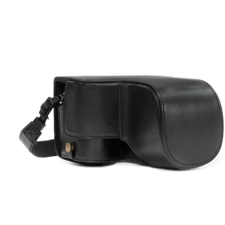 MegaGear MG1484 Sony Alpha A6500 (16-70, 18-135 mm) Ever Ready Leder Kamera-Case mit Trageriemen - S