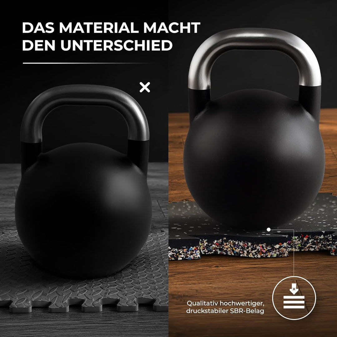 6er Set Bodenschutzmatten 200kg Belastbar Extra Dick, Profi Vibrationsdämpfender Fitness Sportboden