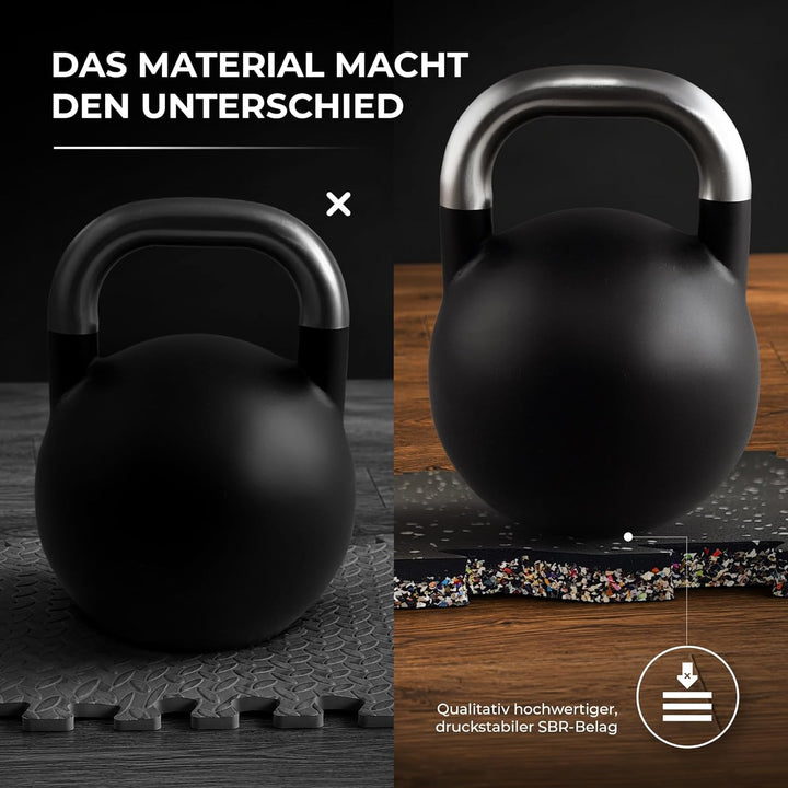 6er Set Bodenschutzmatten 200kg Belastbar Extra Dick, Profi Vibrationsdämpfender Fitness Sportboden
