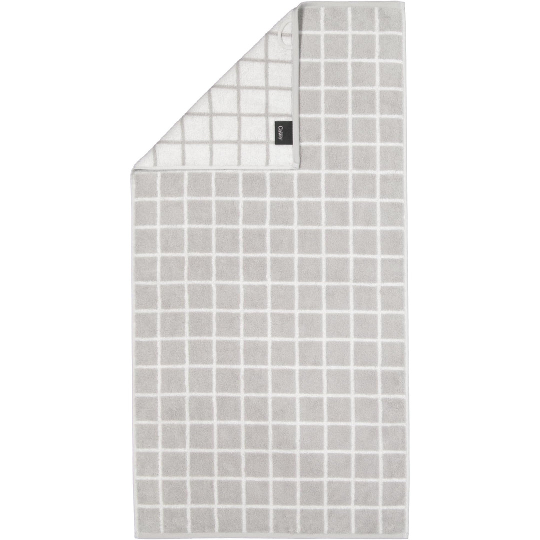 CAWÖ Home Handtücher Zoom Karo 123 Platin - 76 Saunatuch 80x200 cm, Saunatuch 80x200 cm