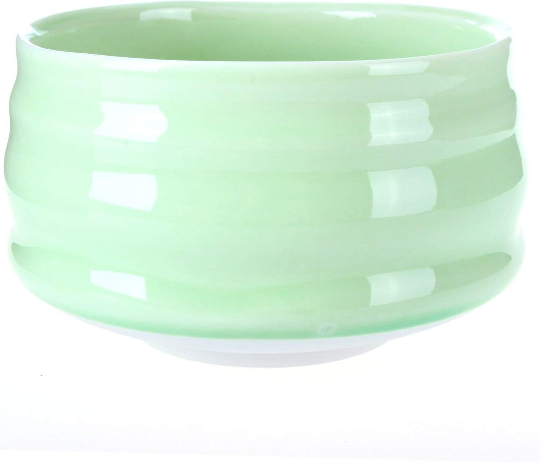 Goodwei Matcha Set komplett mit Matchabesen, Matcha Löffel und Matcha Schale aus Keramik mit Besenha