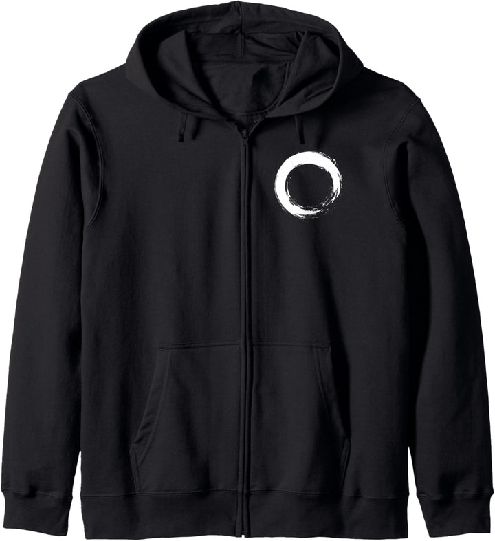 Enso Circle Zen Japanese Aesthetics Free Mind Meditation Fun Kapuzenjacke