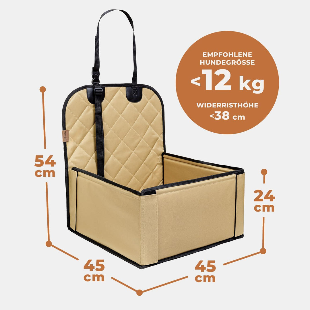 Extra Stabiler Hunde Autositz - Hochwertiger Auto Hundesitz für kleine bis mittlere Hunde - Verstärk