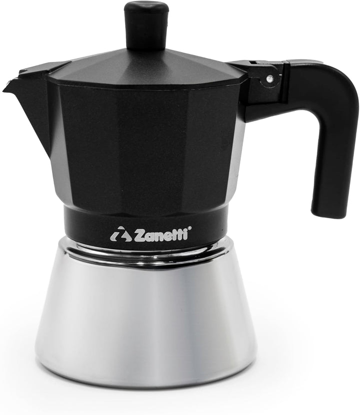 Zanetti, Star Espressokocher, Induktion, 6 Tassen, Espresso mit Kessel aus Edelstahl und Ergonymen G