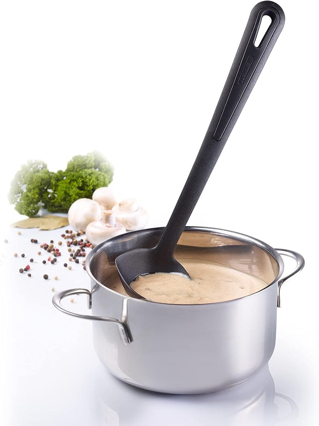 Westmark Sossen-Set, 2tlg., 1 Thermo-Sauciere mit Klappdeckel, 0,5 l + 1 Sossenkelle Gentle, Länge: