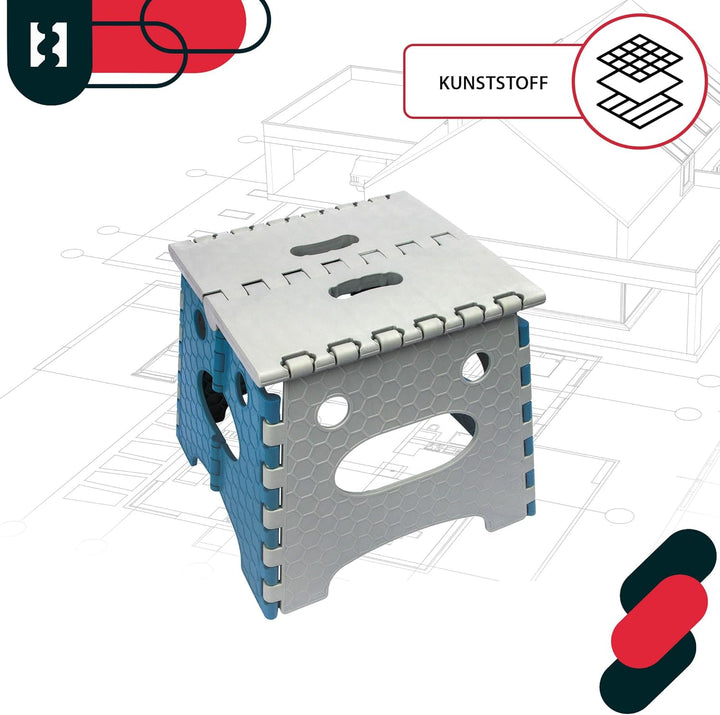 KOTARBAU® Tritthocker klappbar - 27 cm - Klappstuhl - Sitzhocker - Klapphocker - rutschfest & Stands