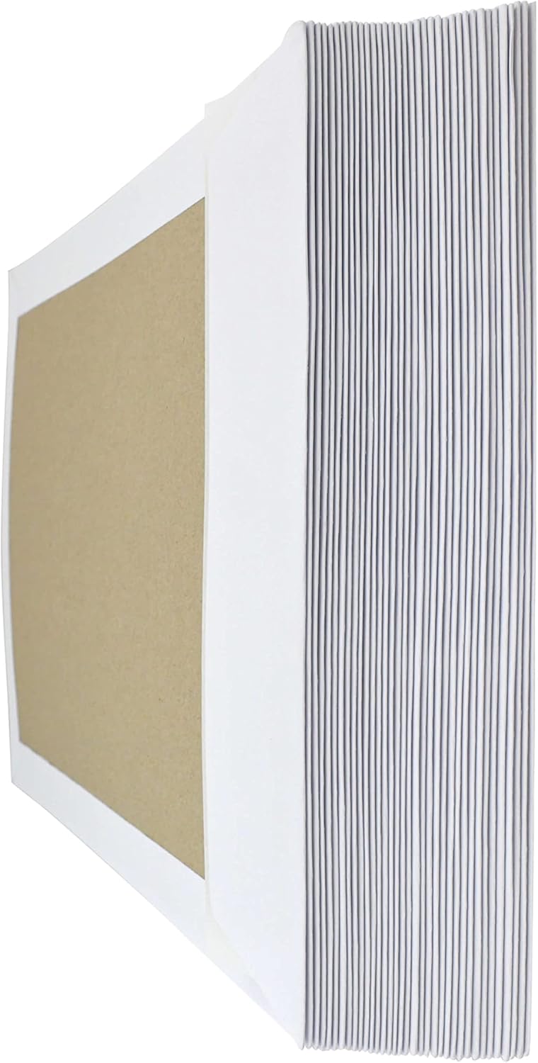 Papprückwandtaschen Versandtaschen B4 250x353mm weiss 125 Stück - Div. Formate weiss braun mit oder