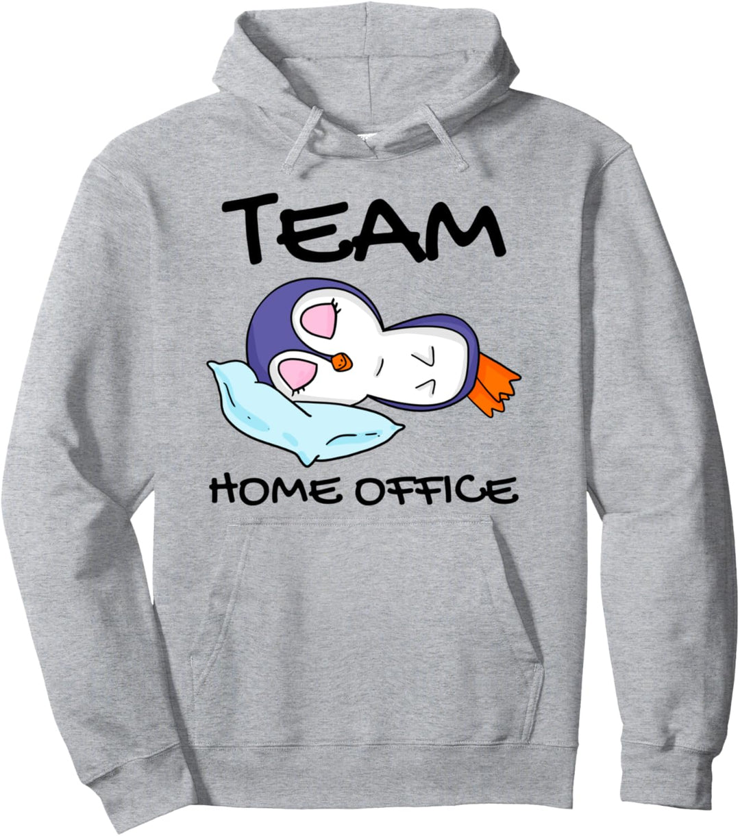 Team Home Office Pinguin lustig Beruf Arbeiten Heimarbeit Pullover Hoodie