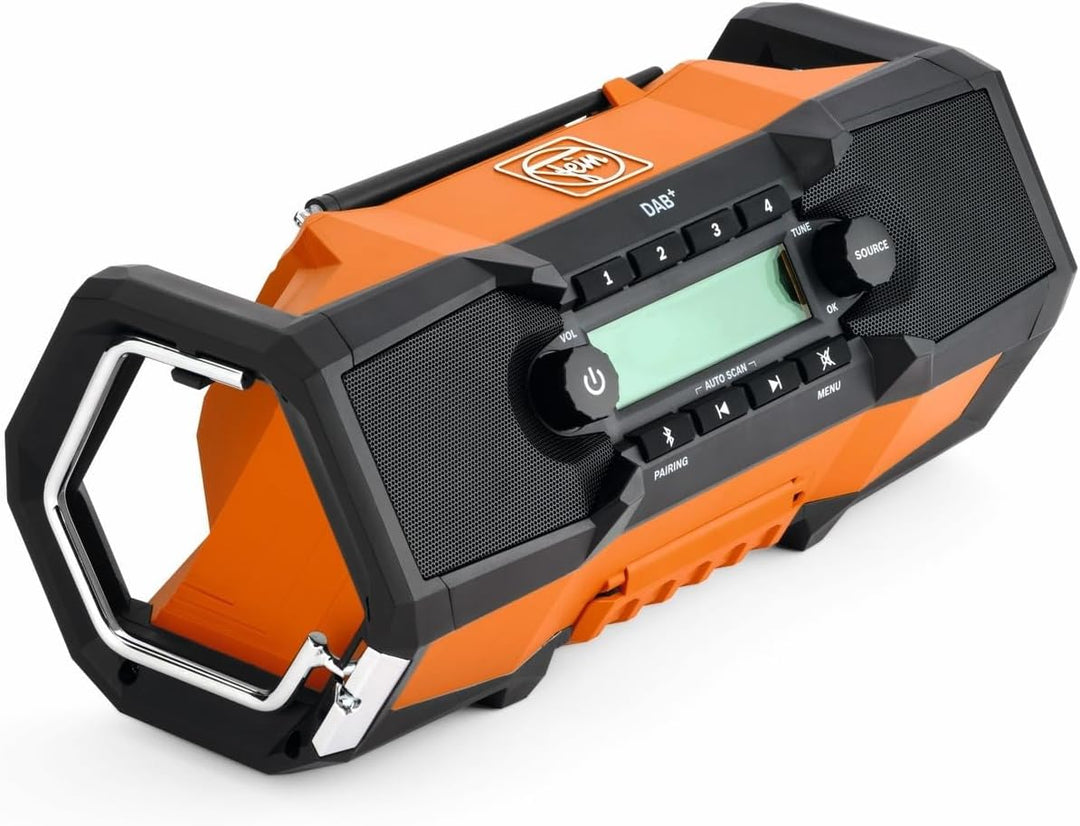 FEIN Robustes und mobiles Baustellen-Akku Digitalradio ARAD 18 BC AS mit vier Wiedergabequellen (DAB