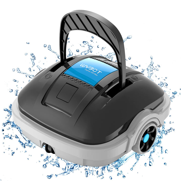WYBOT Poolroboter Akku, Poolsauger für 100 Minuten Betriebsdauer, Auto-Parken, Starke Saugkraft, Zwe