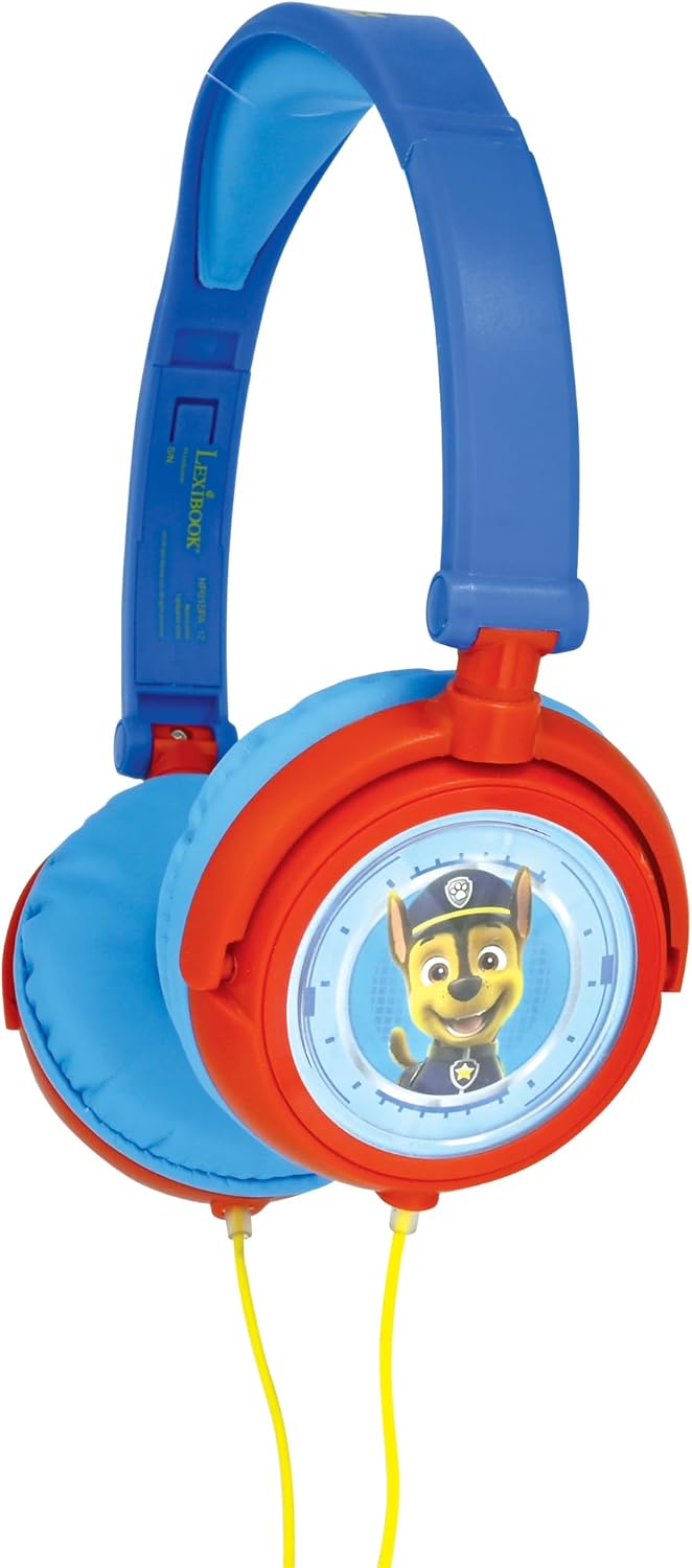 Lexibook, Paw Patrol, Stereo-Kopfhörer, kindersichere Lautstärke, klappbar und einstellbar, blau/rot