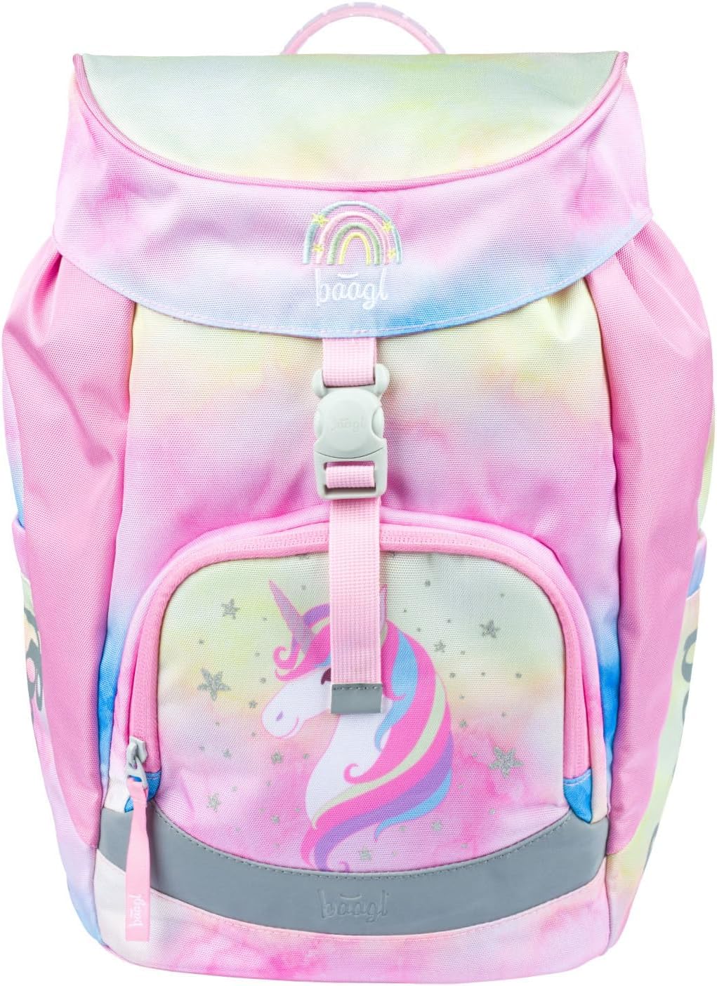 Baagl Schulranzen Mädchen Set 5 Teilig (Airy Schultasche für 1. Klasse, Mäppchen, Turnbeutel, Schürz