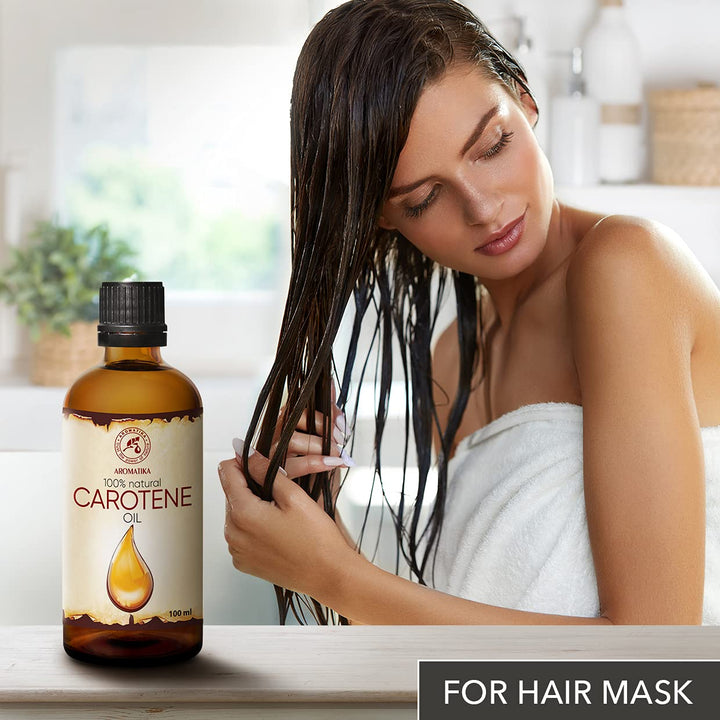 Carotin Öl 100 ml - Natürliches Karottenöl - Pflegeöl für Gesicht, Körper &amp; Haare, Hautpflege &amp; Körp