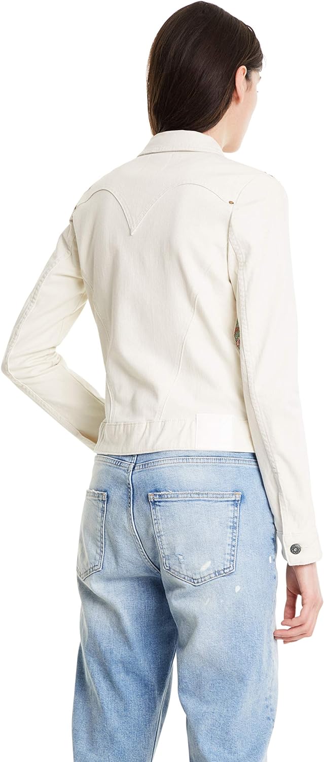 Desigual Damen 20swen071001 Jacken, Weiss, L EU