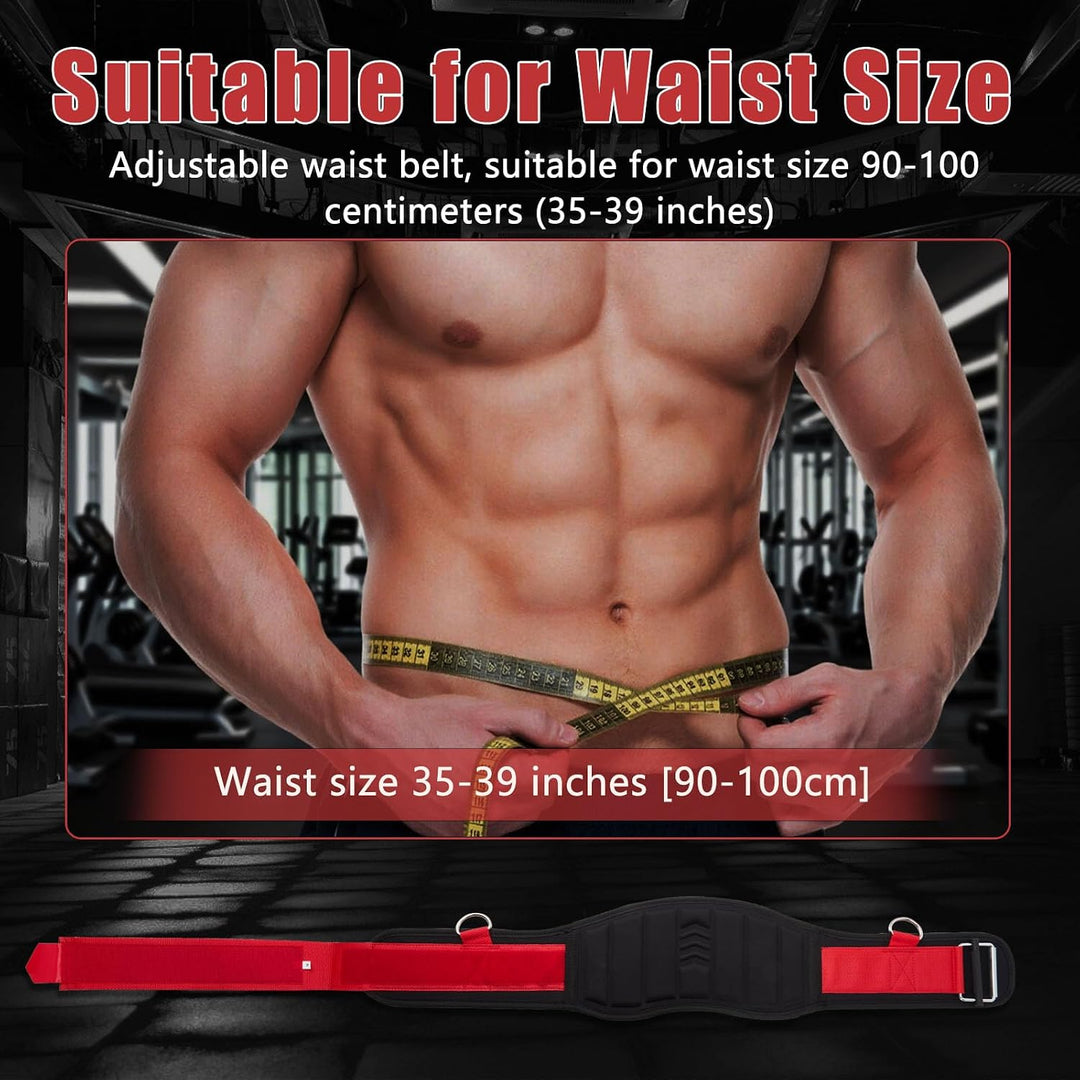 Dip Gürtel mit Kette und Klimmzug Gürtel, Dip Belt,3-in-1 Gewichthebergürtel für Zusatzgewicht im Gy