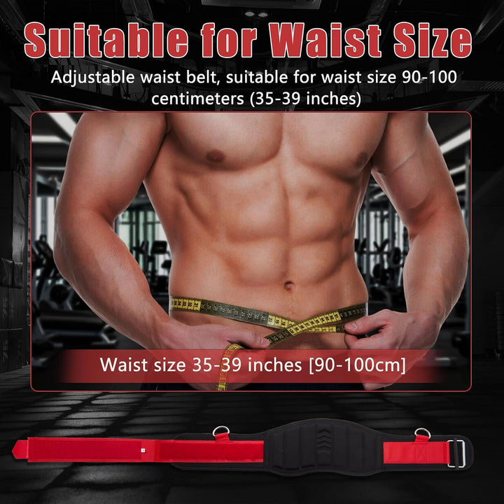 Dip Gürtel mit Kette und Klimmzug Gürtel, Dip Belt,3-in-1 Gewichthebergürtel für Zusatzgewicht im Gy