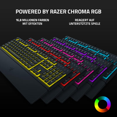 Razer Ornata V3 X - Flache Membran-Tastatur mit Chroma RGB (Lautlose Membran-Switches, Ergonomische