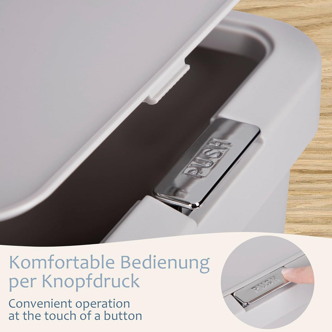 ONVAYA® Komposteimer für die Küche ǀ Hellgrau ǀ geruchsdicht ǀ spülmaschinengeeignet ǀ für Arbeitspl