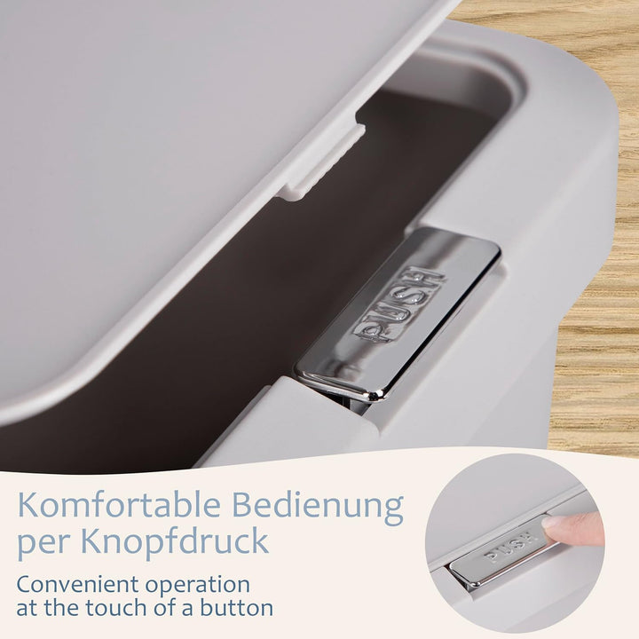 ONVAYA® Komposteimer für die Küche ǀ Hellgrau ǀ geruchsdicht ǀ spülmaschinengeeignet ǀ für Arbeitspl