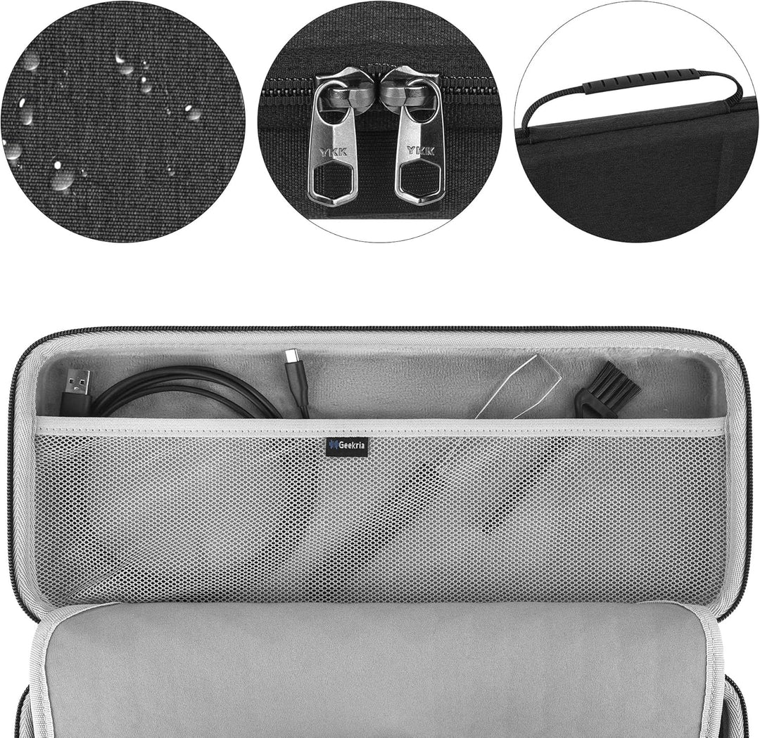 Geekria 65 % kompakte Tastaturhülle, Hartschalen-Reisetasche für 68 Tasten, kompakte Tastatur, kompa